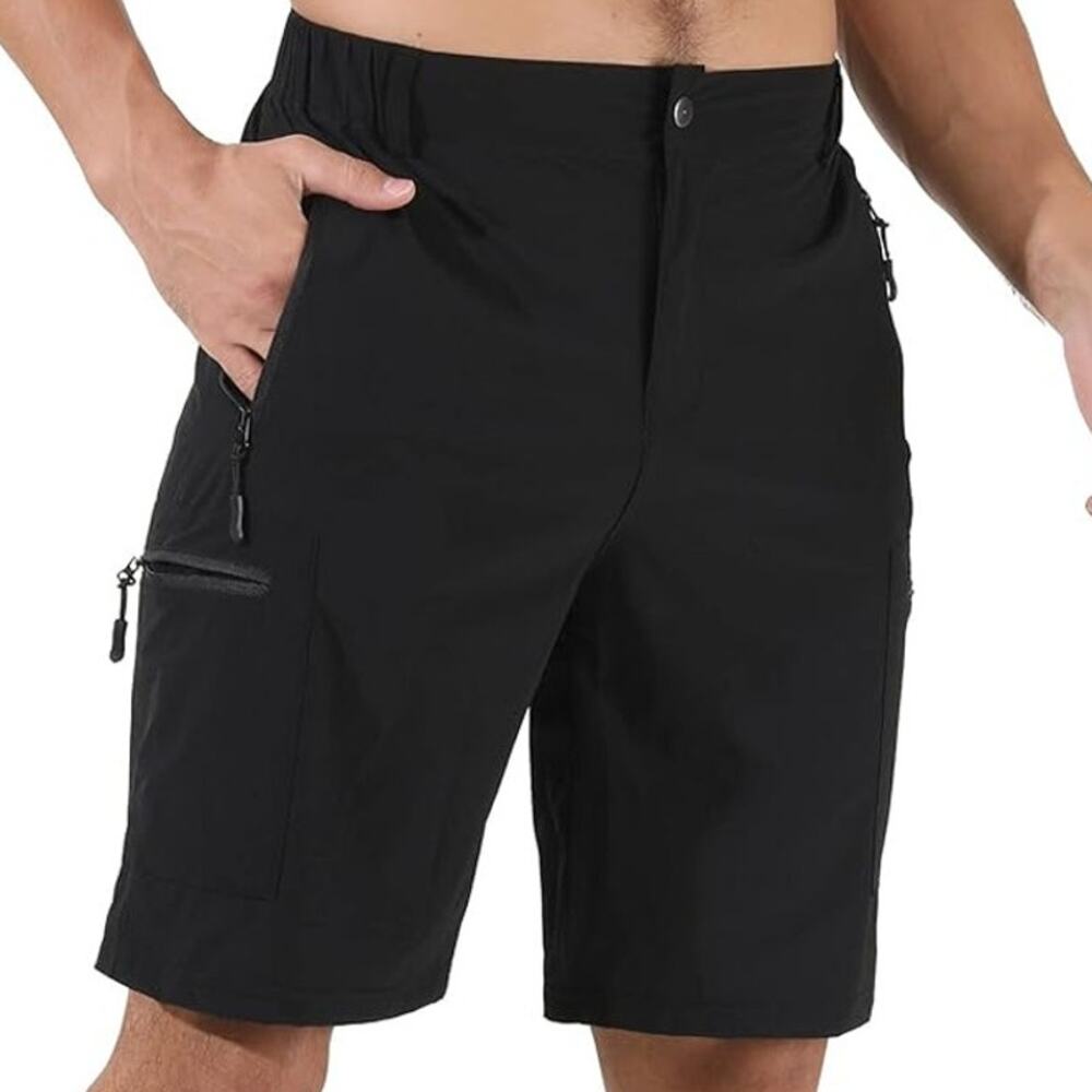 NWT ~ Men's Black Lightweight Golf Casual Summer Shorts ~ Size 32